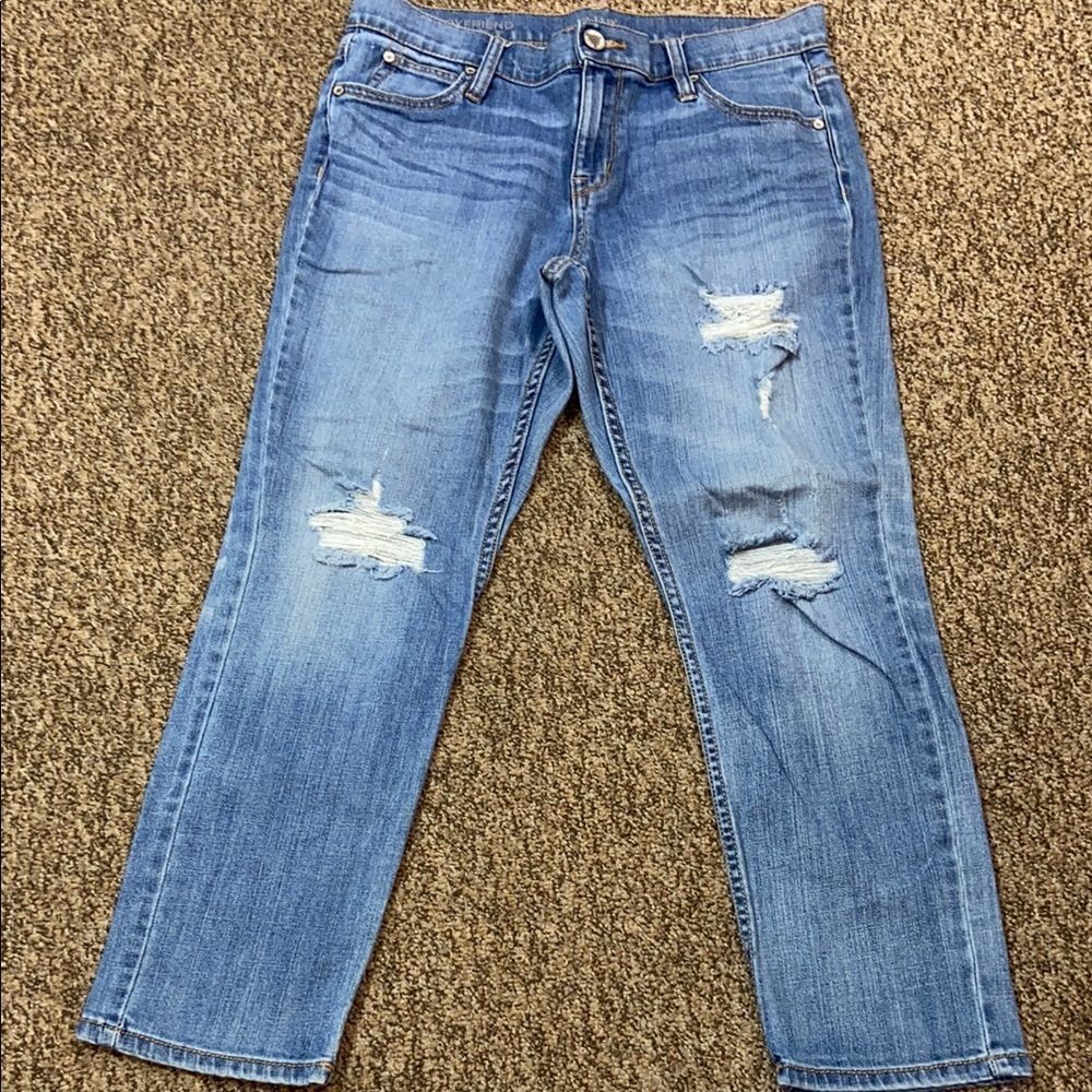 Ana Distressed Blue Jeans Skinny Boyfriend Size 27/4
